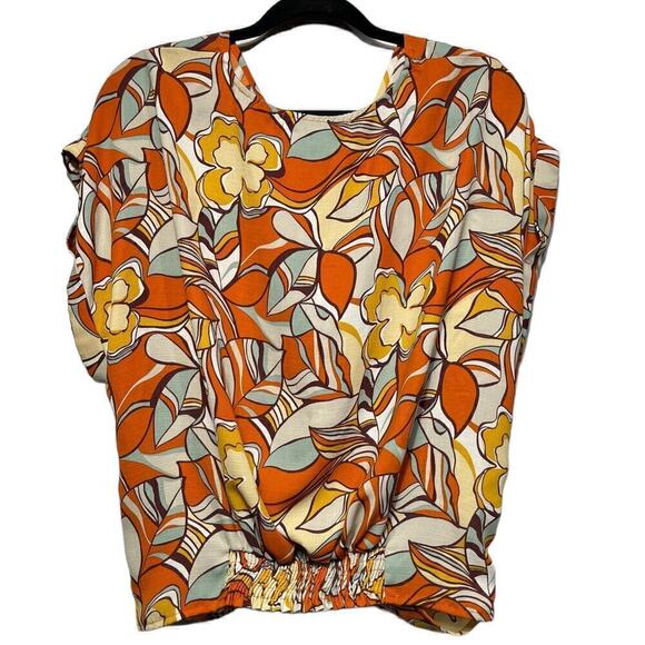 Women’s Sweet Rain Front Twist Multi Abstract Blouse / Size-XL - Picture 5 of 13